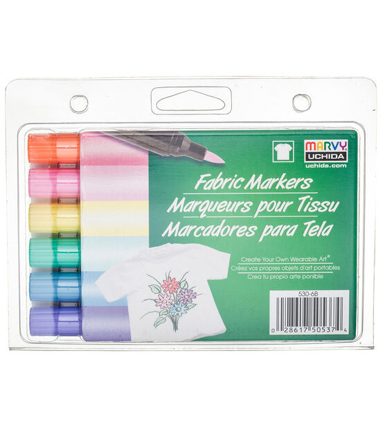 Marvy Brush Point Fabric Marker Set Pastel