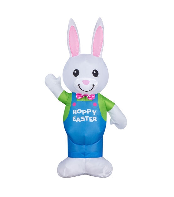 National Tree 25" Inflatable Waving Easter Bunny