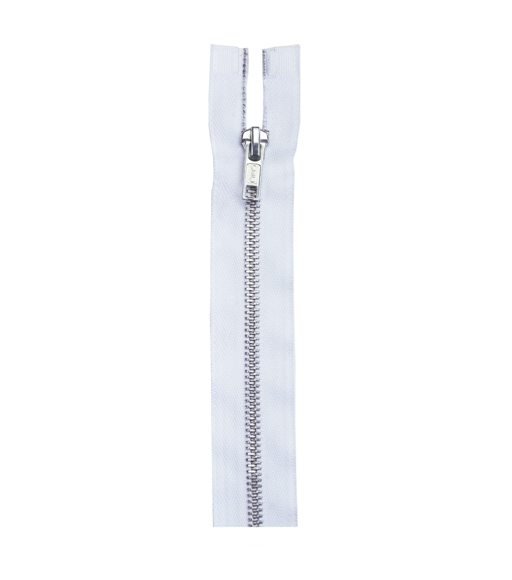 Coats & Clark Heavy Weight Aluminum Separating Zipper 24", White, hi-res