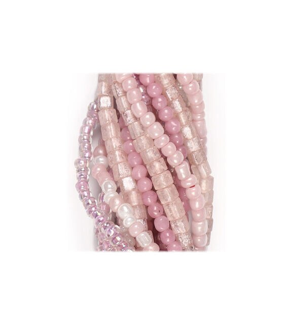 14" Pink Multi Strand Glass Seed Beads by hildie & jo, , hi-res, image 2