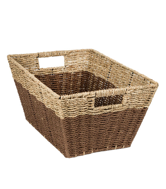 Honey Can Do 12" x 17" Seagrass Rectangle Nesting Baskets 3ct, , hi-res, image 5