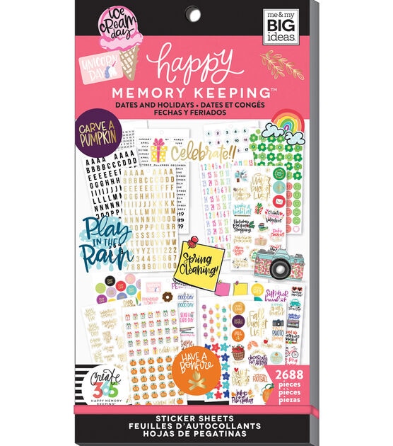 2688pc Dates & Holidays Happy Planner Sticker Pack