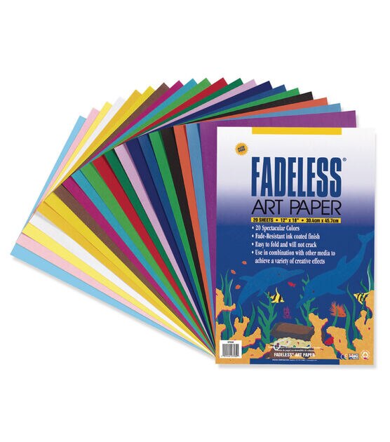 Pacon 20 Sheet 12" x 18" Multicolor Fadeless Art Papers