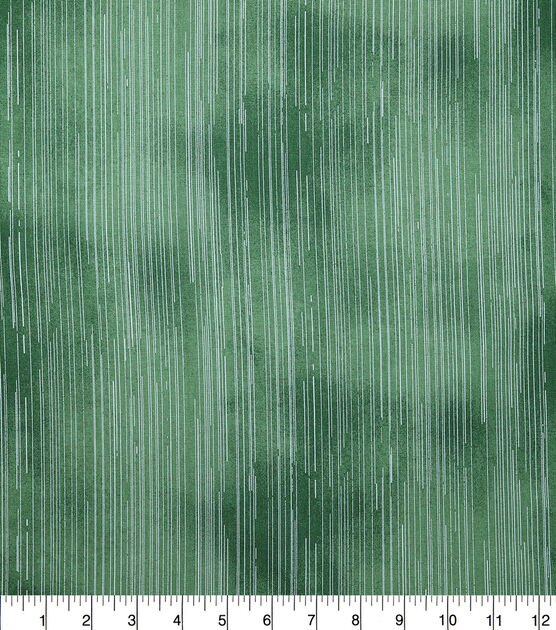 Keepsake Calico Cotton Fabric 43'' Raining Stripes on Green | JOANN