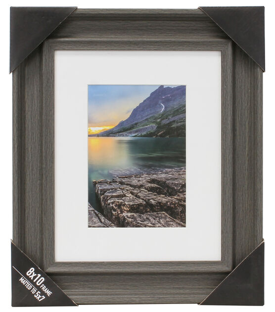 BP 8x10 Matted to 5x7 Rustic Gray Wall Frame - Wall Frames - Home & Decor