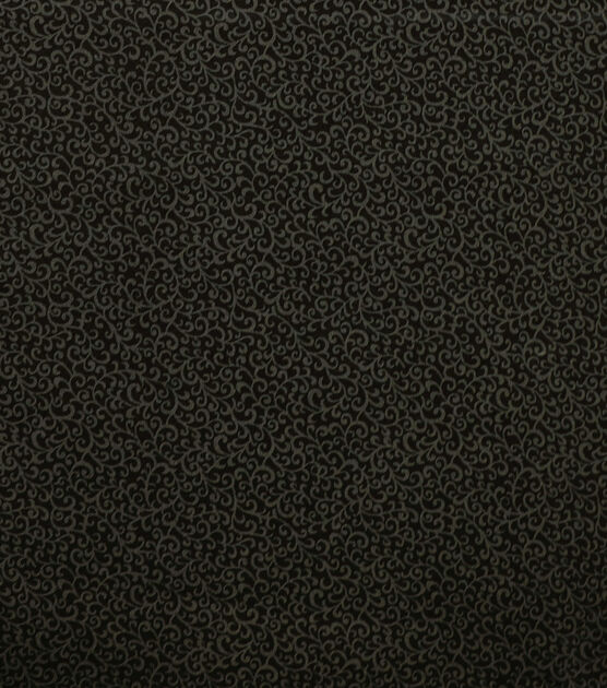 Black Swirl 108" Wide Cotton Fabric, , hi-res, image 1