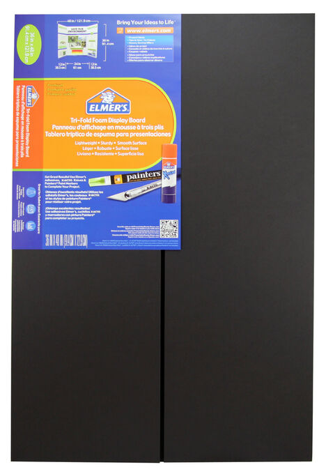 Elmer's 36" x 48" Black Tri Fold Foam Board