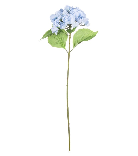 28" Blue Real Touch Hydrangea Stem by Bloom Room