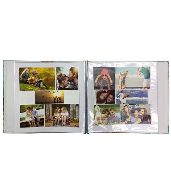 12" x 12" Teal & Gold Marble Pattern Scrapbook Album by Park Lane, , hi-res, image 3