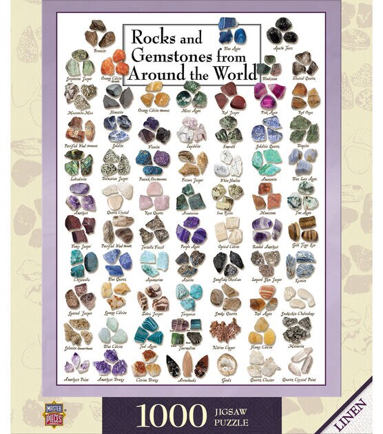 MasterPieces 19" x 27" Rocks & Gemstones Jigsaw Puzzle 1000pc
