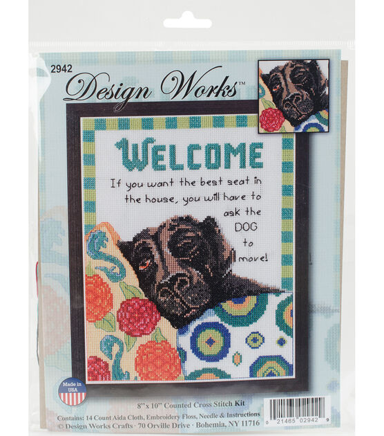 Design Works 8" x 10" Best Seat Welcome Counted Cross Stitch Kit