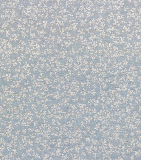 Floral Light Blue 108" Wide Flannel Fabric