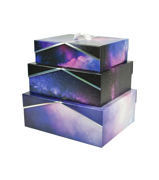 11" Galactic Rectangle Box With Double Door Lid by Place & Time, , hi-res, image 3