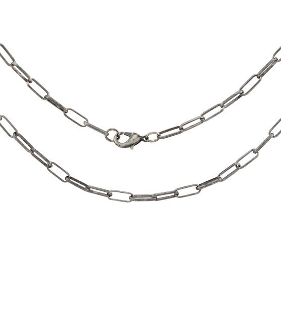 Tim Holtz Assemblage 18" Gunmetal Small Link Chain, , hi-res, image 2