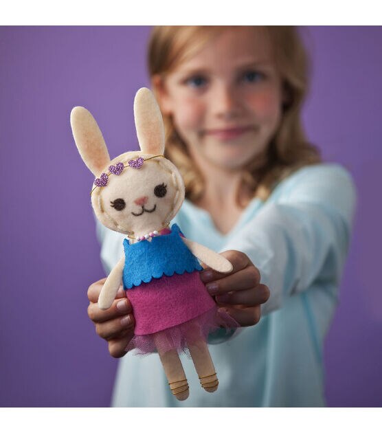 Tarngod Adult and Child Doll Making Kits, DIY Plush Doll Sewing Kits, Cute Animal Dolls, Gifts for Girls, Handmade Doll Craft Kits. (Rabbit Boy)