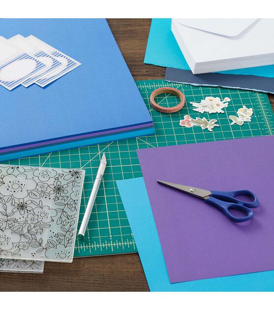 50 Sheet 8.5" x 11" Blue Solid Core Cardstock Paper Pack by Park Lane, , hi-res, image 3
