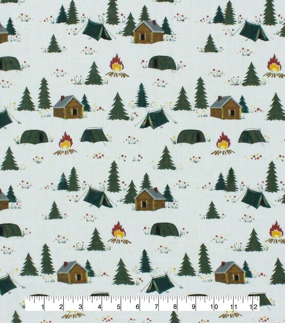 Camping Tents Nursery Swaddle Fabric, , hi-res, image 2