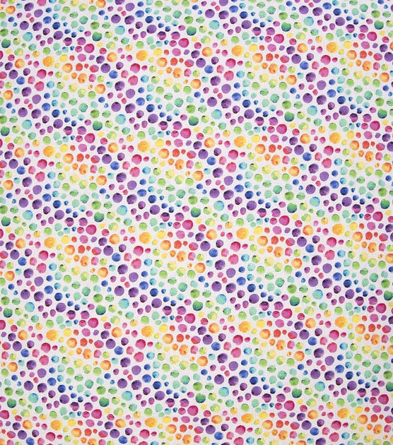 Bright Dots on White Quilt Cotton Fabric by Keepsake Calico