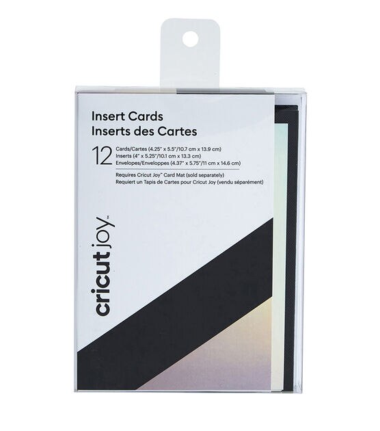 Cricut Joy 36ct Black & Silver Matte Holographic A2 Insert Cards