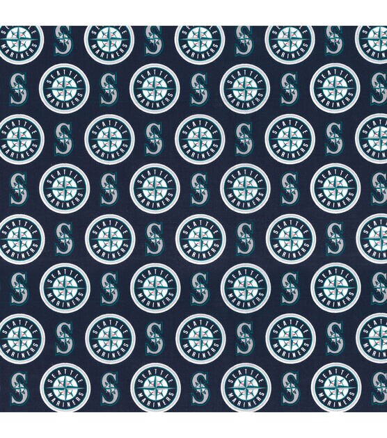 Fabric Traditions Seattle Mariners Cotton Fabric Logo, , hi-res, image 2