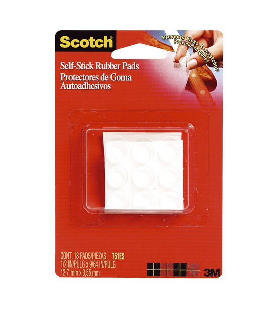 Scotch 18pc Self Stick Rubber Pads