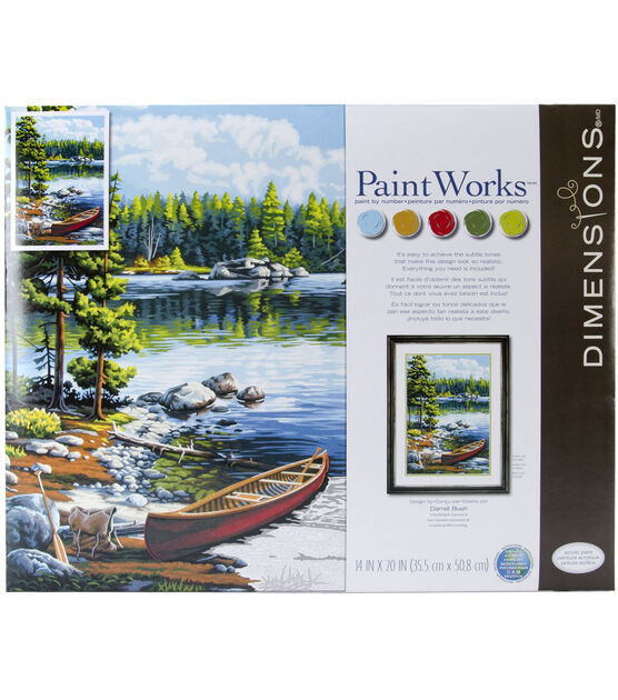 PaintWorks Paint by Number Kit Canoe by the Lake