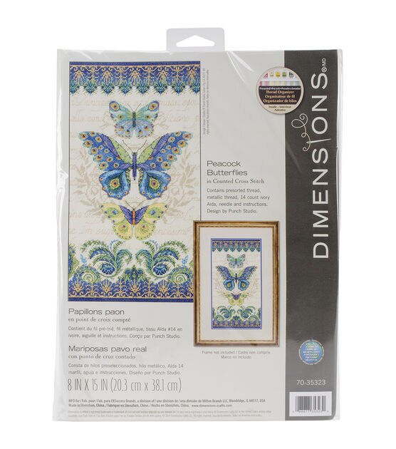 Dimensions Peacock Butterflies Counted Cross Stitch Kit