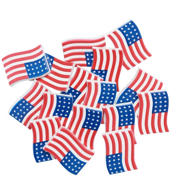 Flair Originals 1" Red & White American Flag Shank Buttons 16pk, , hi-res, image 3