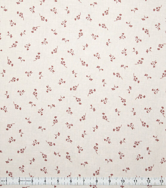 Red Ditsy Floral on White Quilt Cotton Fabric by Keepsake Calico