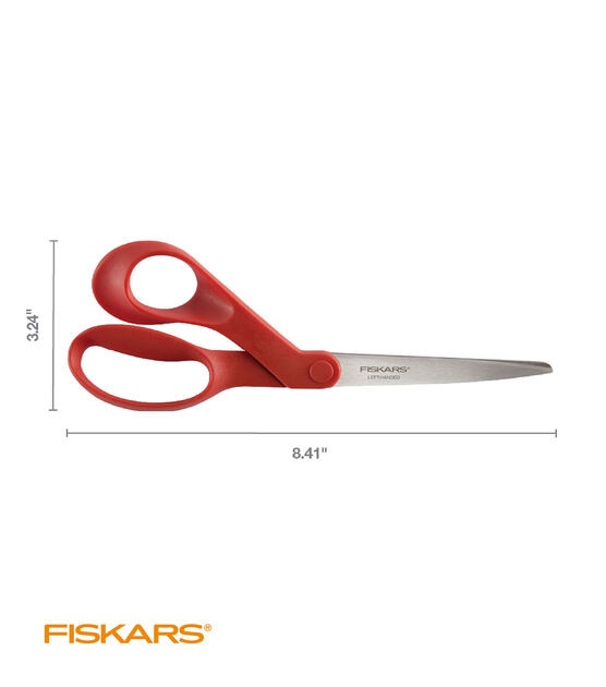Fiskars 8" Left Handed Bent Scissors, , hi-res, image 5