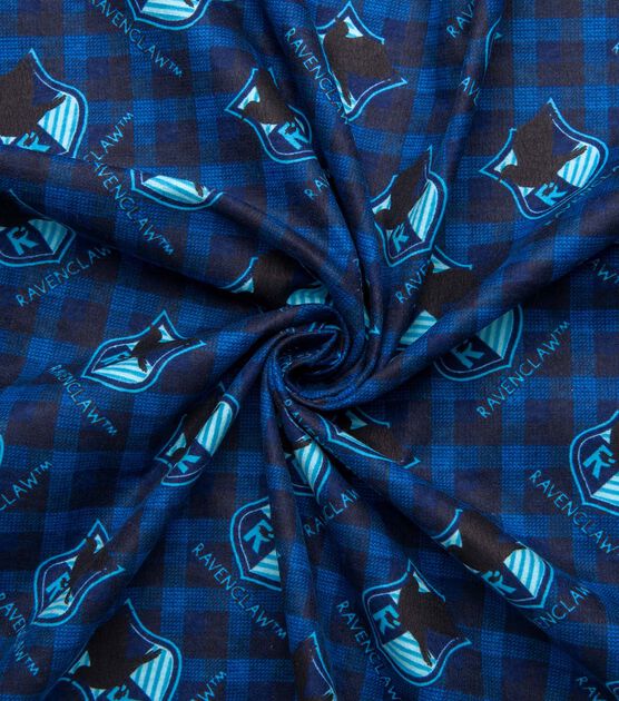 Harry Potter Ravenclaw Plaid Patch Flannel Fabric