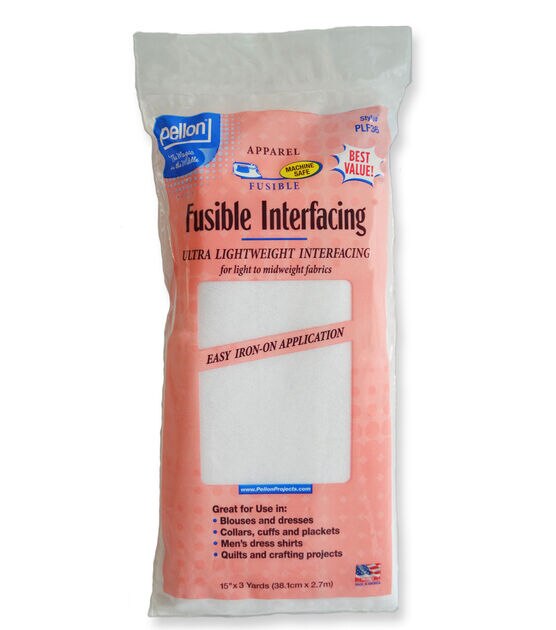 pellon fusible interfacing 3/4 in X 10 yards, package shows wear