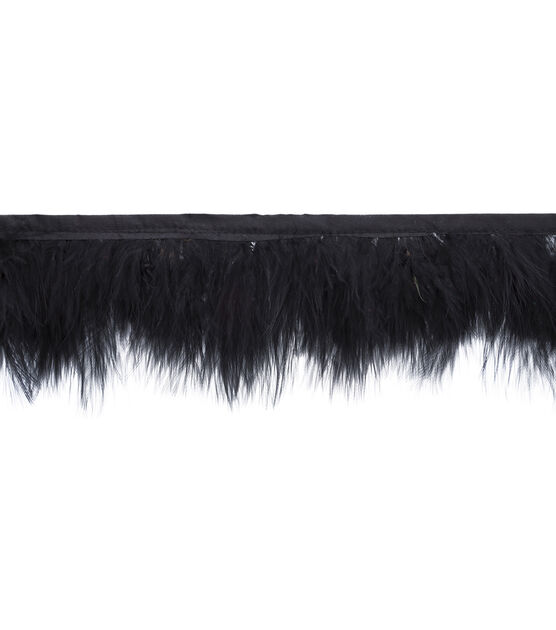 Wrights Feather Trim 3'' Black