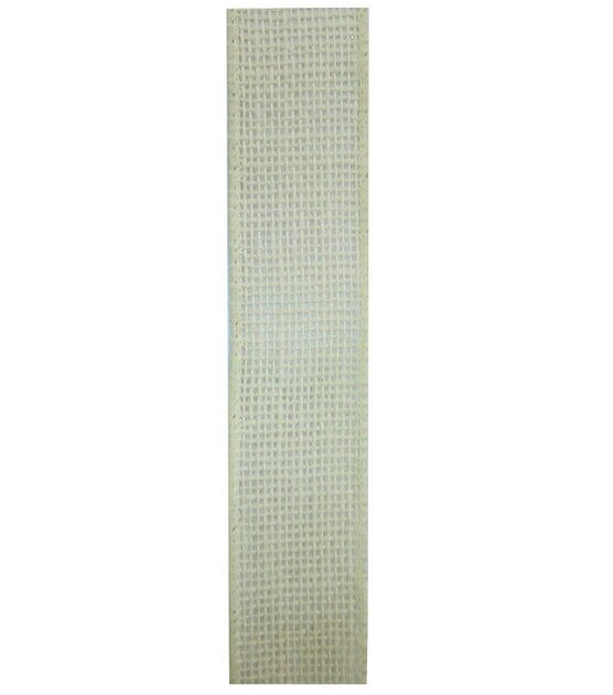 Decorative Ribbon 1.5" Solid Burlap Ribbon Ivory, , hi-res, image 2