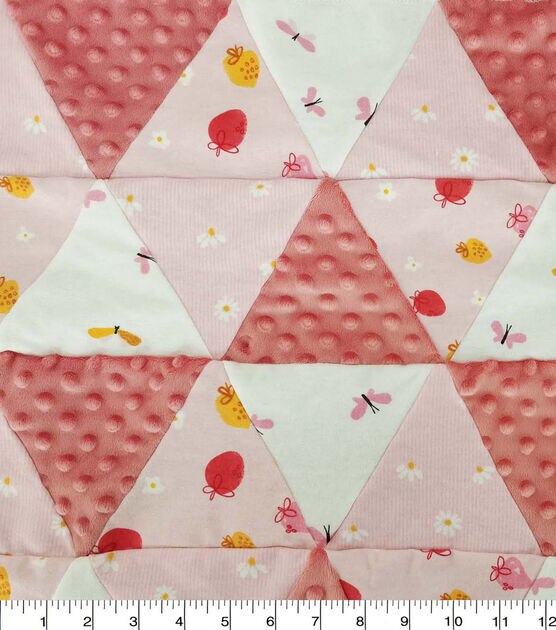 Strawberries & Daisies Cheater Quilt Nursery Fabric by Lil' POP!, , hi-res, image 3