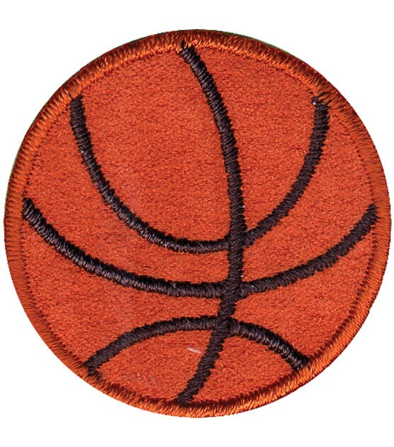 Wrights 1.5" Basketball Iron On Patch