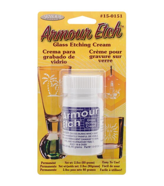 Glass Etching Cream by Armour Etch: 10 oz Bottle + How to Etch