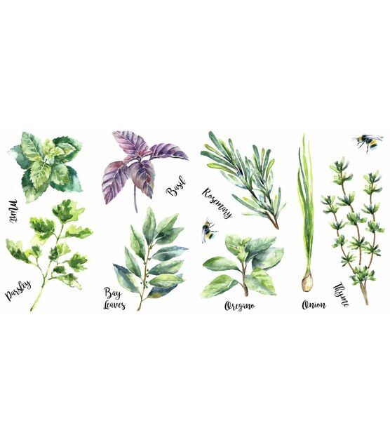 RoomMates Wall Decals Watercolor Herb