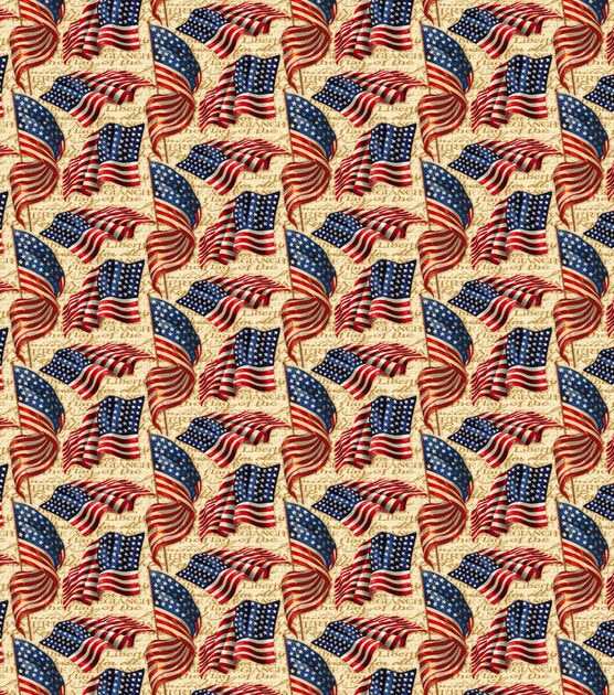 Springs Creative We Pledge Allegiance 43'' Patriotic Cotton Fabric