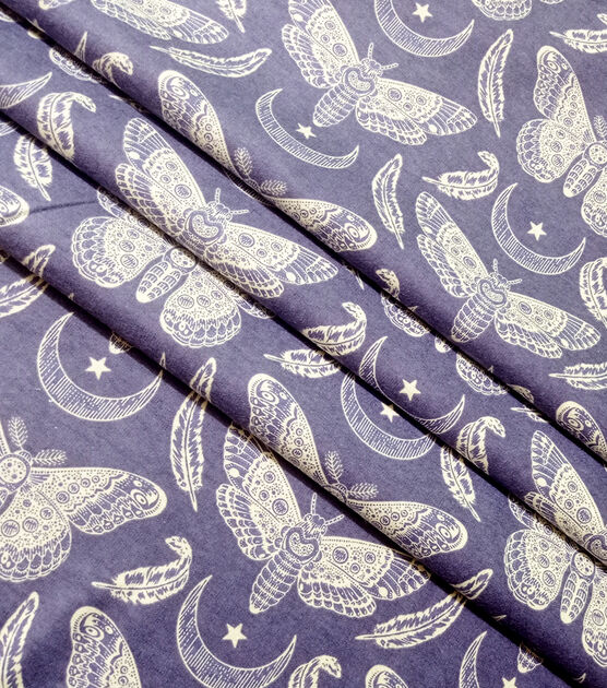 Moths Super Snuggle Flannel Fabric, , hi-res, image 3