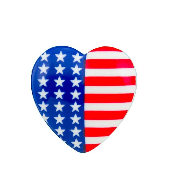 Flair Originals 7/8" American Flag Heart Buttons 2pk, , hi-res, image 2