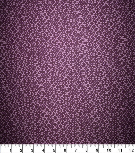 Circle Dots on Purple Quilt Cotton Fabric by Quilter's Showcase