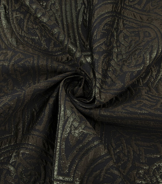 Yaya Han Cosplay Collection Black Celtic Textured Brocade Apparel Fabric, , hi-res, image 5
