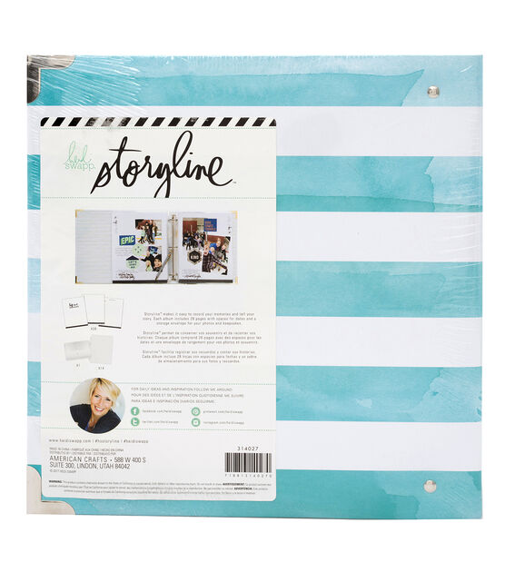 Heidi Swapp Storyline Album Kit Blue Stripes, , hi-res, image 2