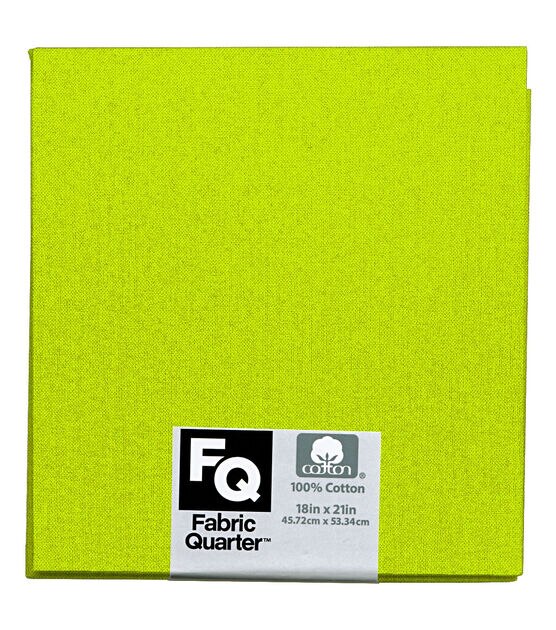 Lime 1 Piece Cotton Fabric Quarter