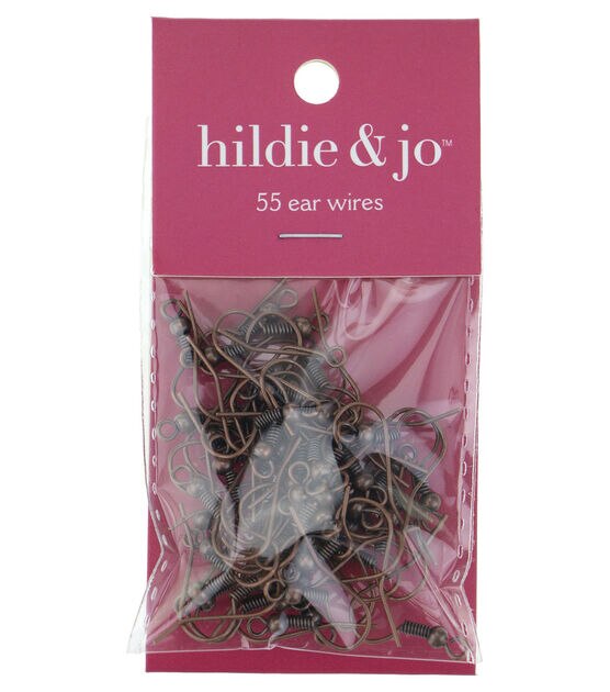 20mm Oxidized Copper Metal Fish Hook Ear Wires 55pk by hildie & jo, , hi-res, image 1