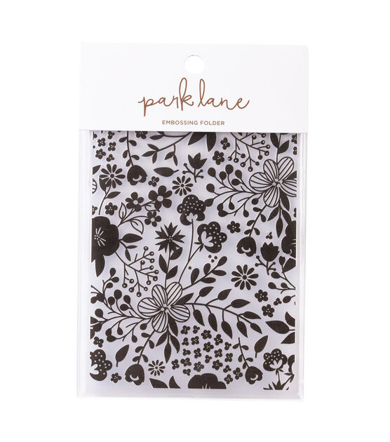 A2 Black Floral Embossing Folder by Park Lane