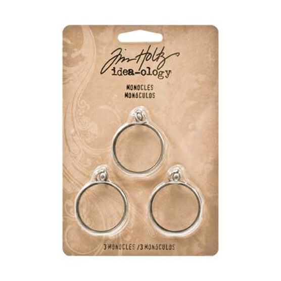 Tim Holtz 3pk Antiqued Nickel Monocles