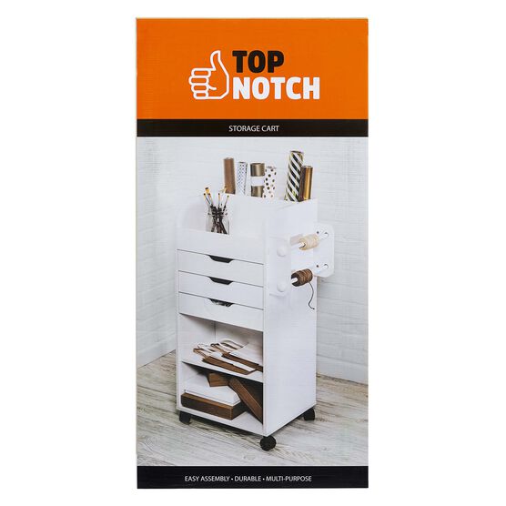 19 x 34 White Rolling Ribbon & Craft Station by Top Notch