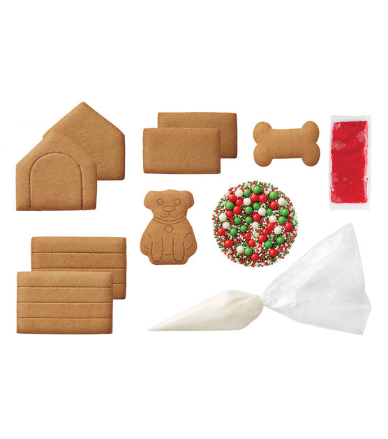 Wilton 12ct Ready To Build Gingerbread Dog House Kit, , hi-res, image 4